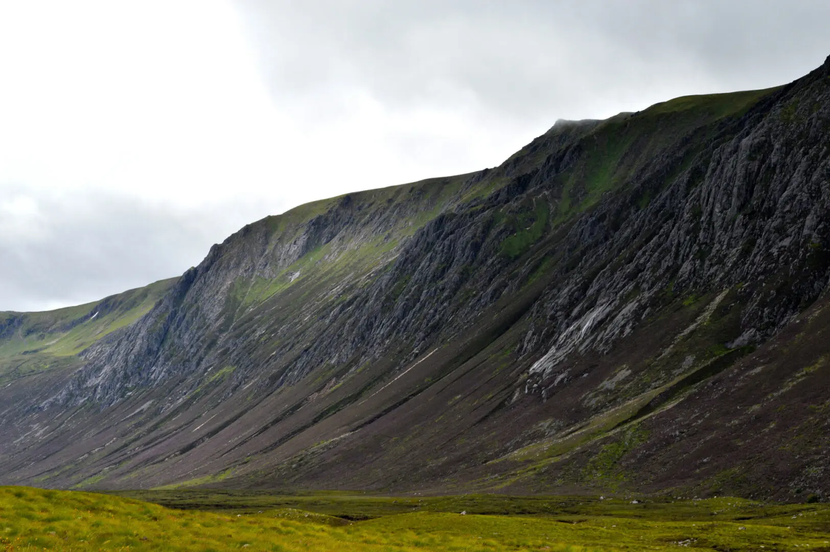 View of a mountain in the Scottish highlands, dramatic light