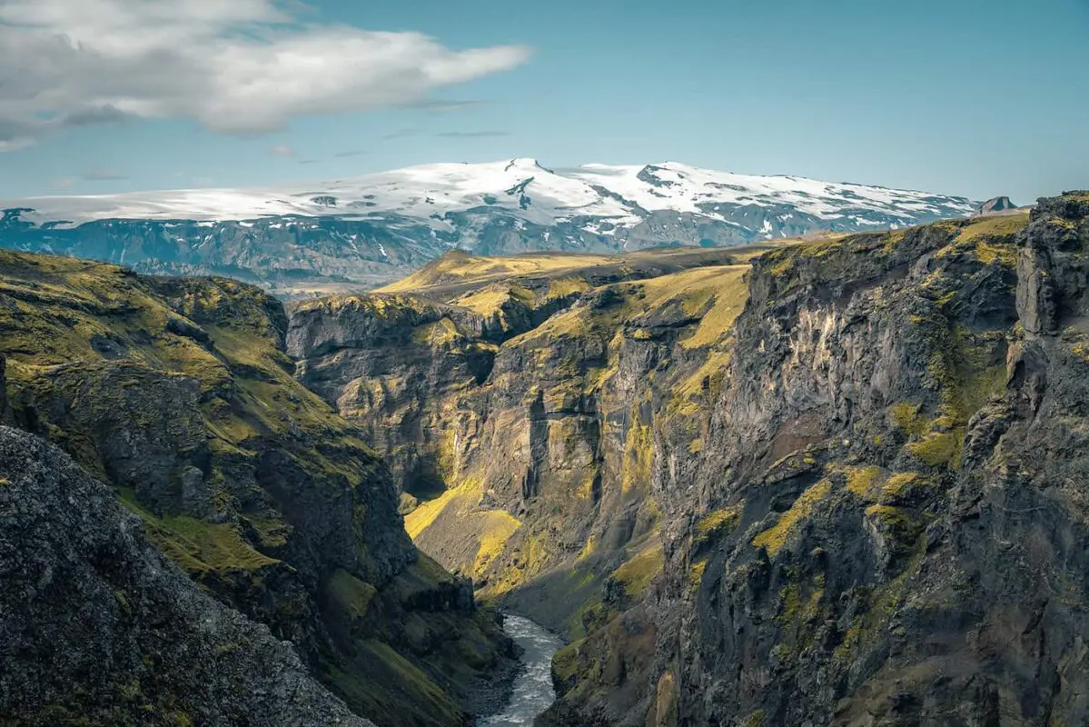 river running through mountain valley