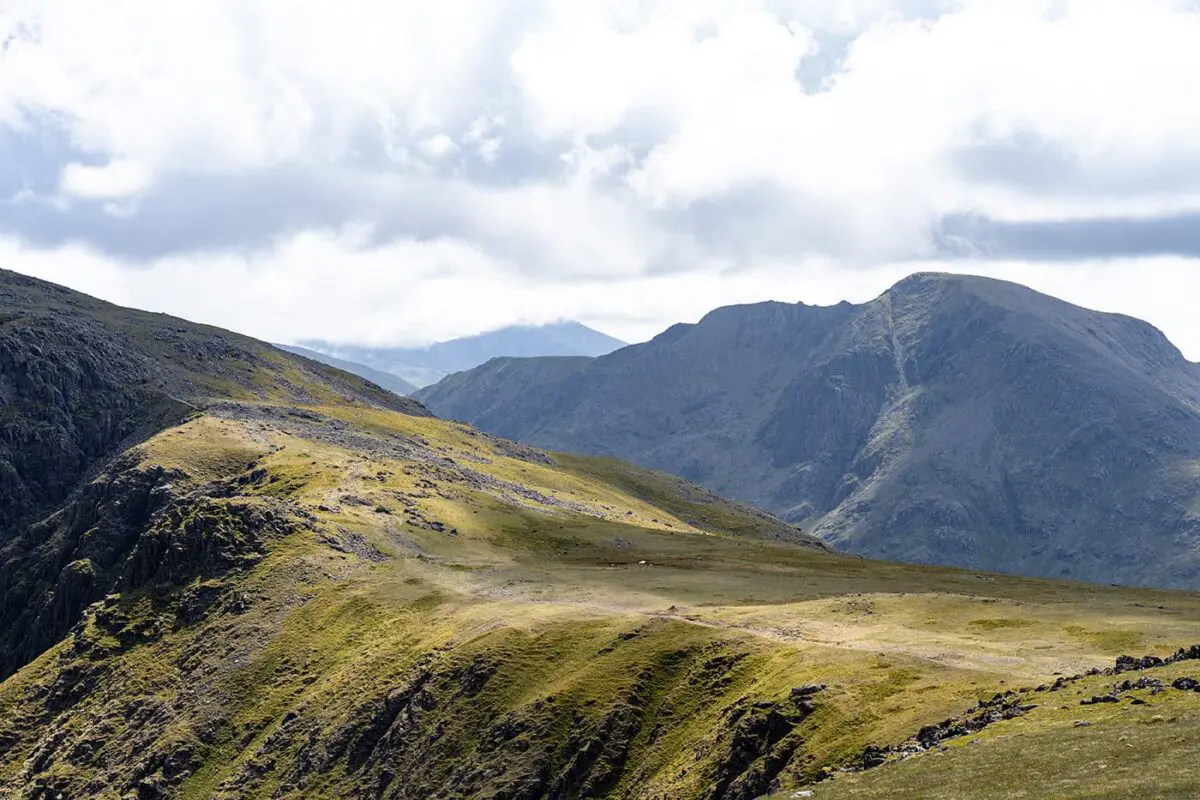 rugged landscape with green grass