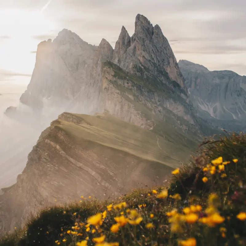 Mountains in the Dolomites Italy