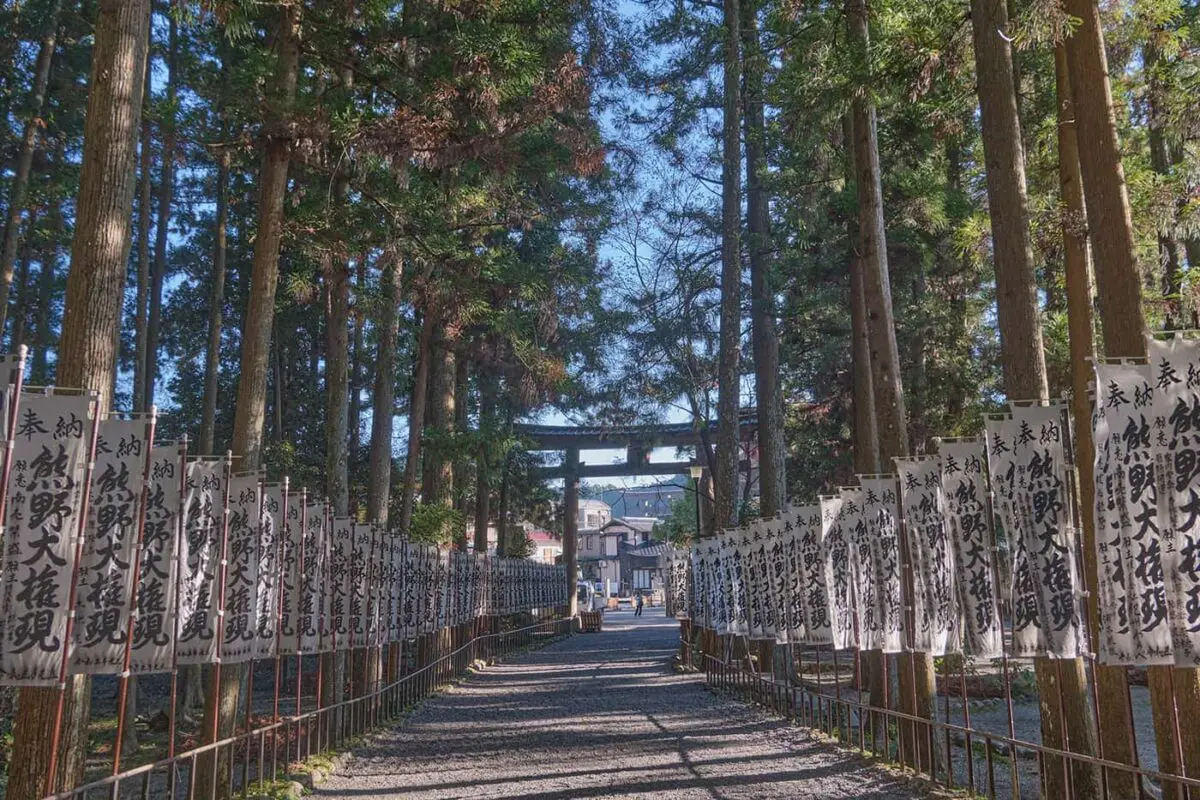 path leading up to small town