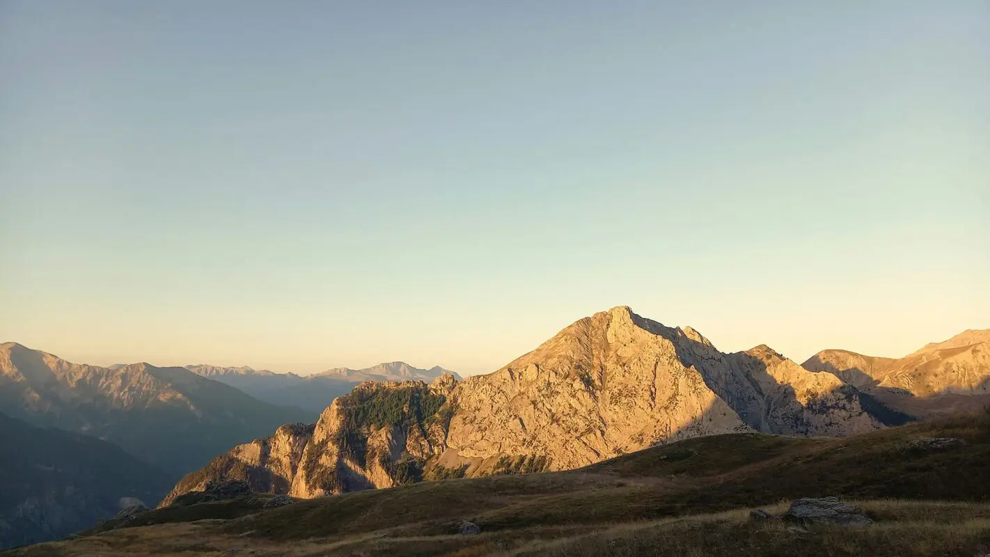 mountains in de French alps during sunrise