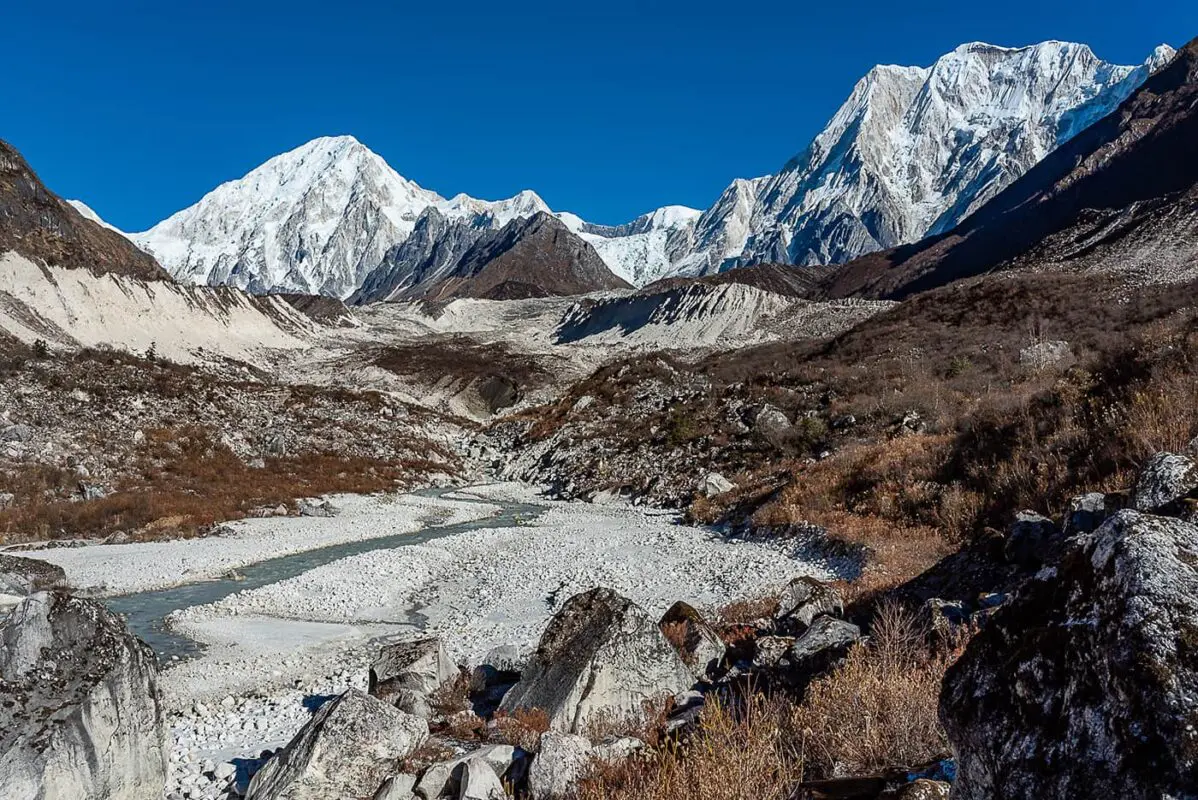 snow covered mountains
