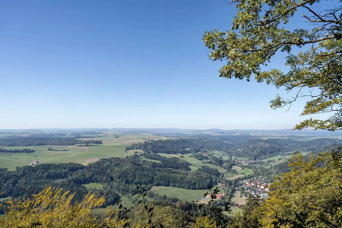 panoramic view of green countryside