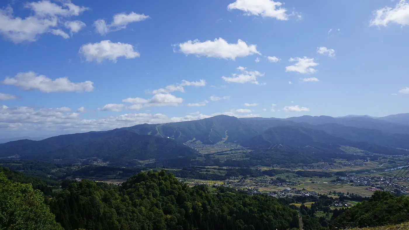 Panoramic view over countryside