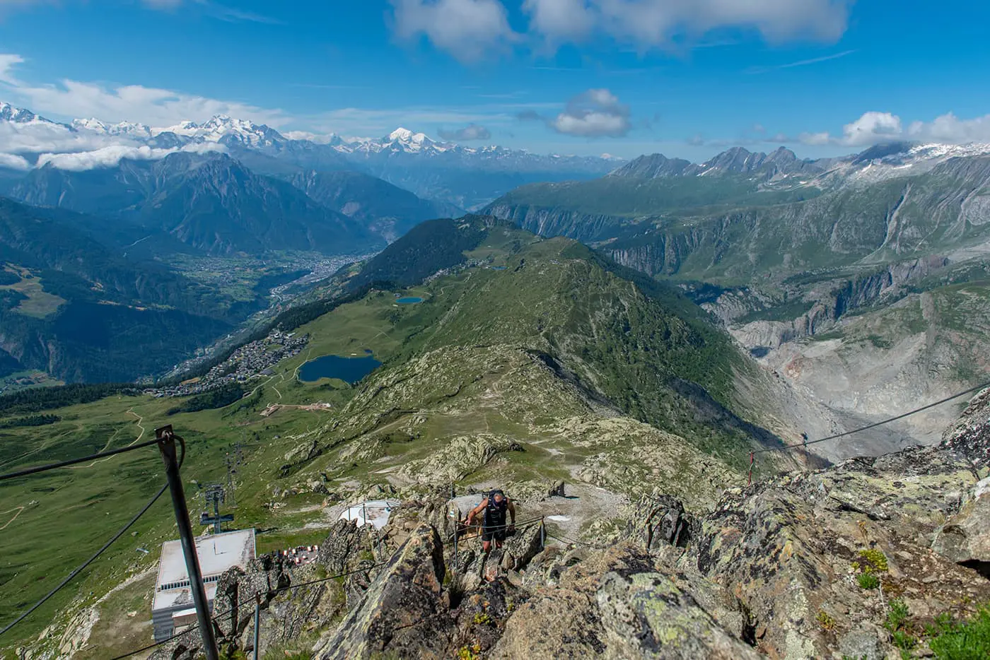 panoramic view of mountain valley