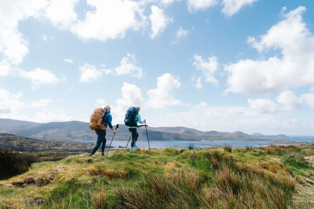 Two people hiking in Ireland