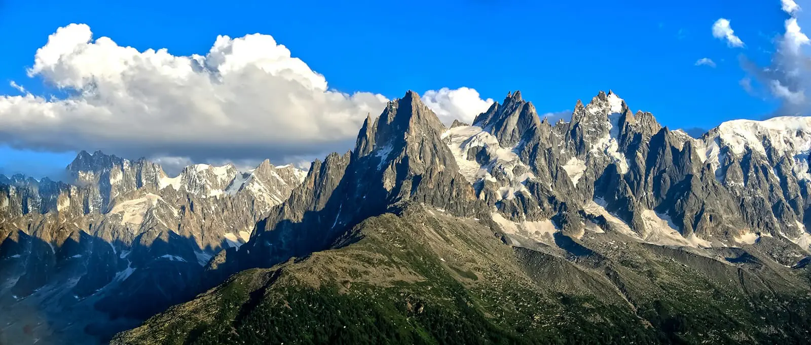 panoramic view of Mont Blanc