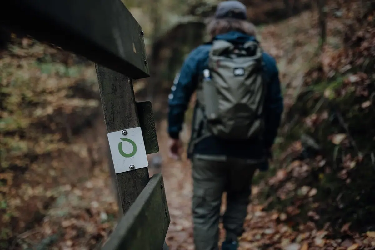 trail sign in forest