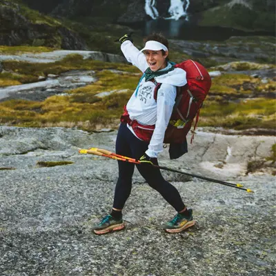 women in hiking gear