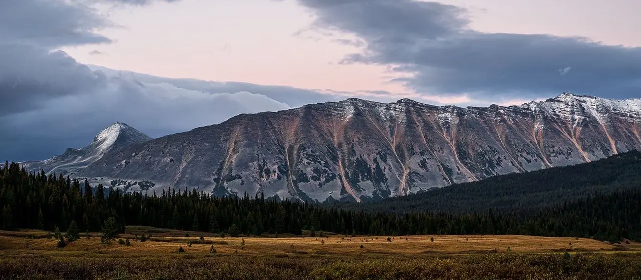 rugged mountain peaks