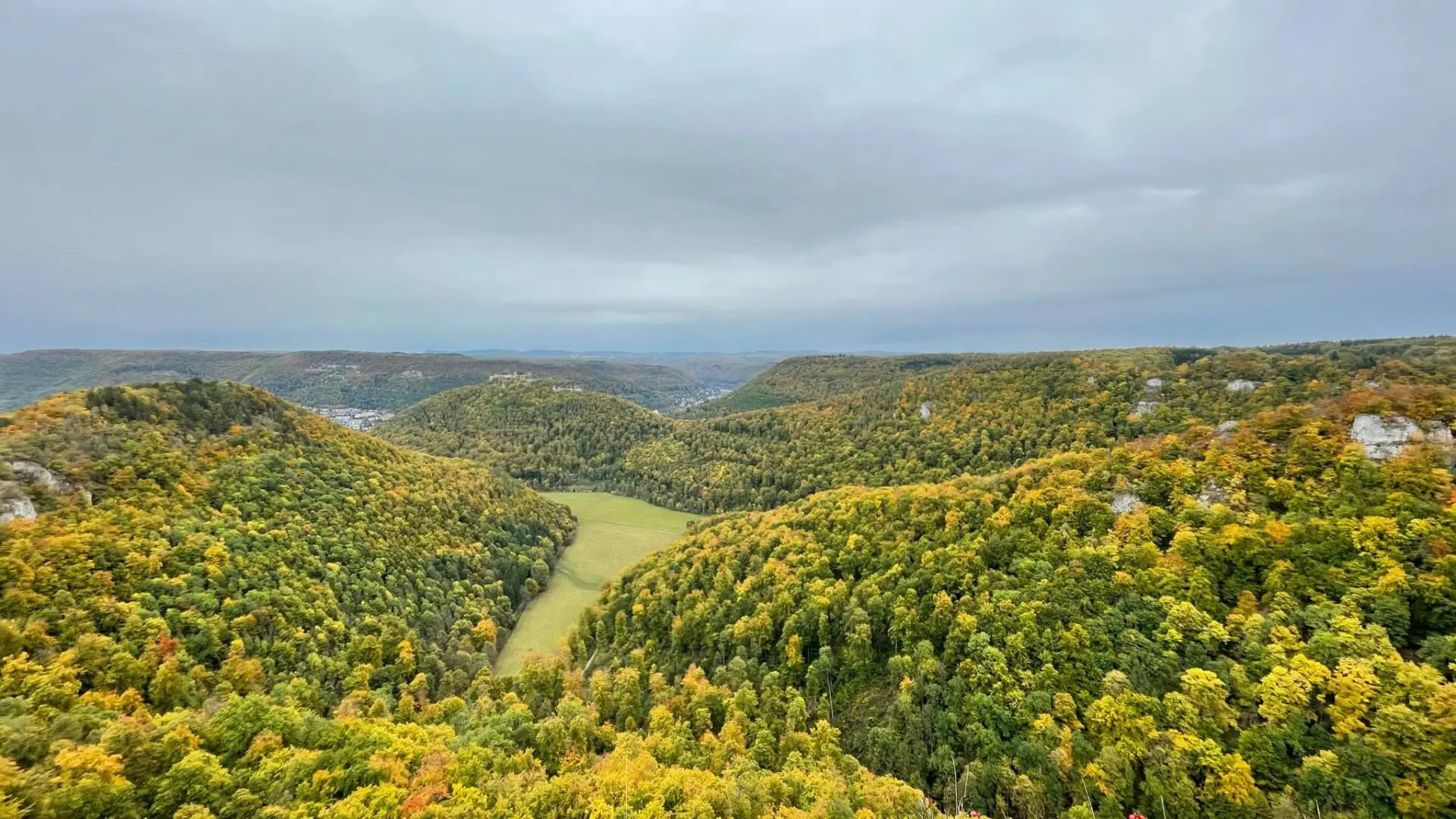 lush green landscape on albsteig trail