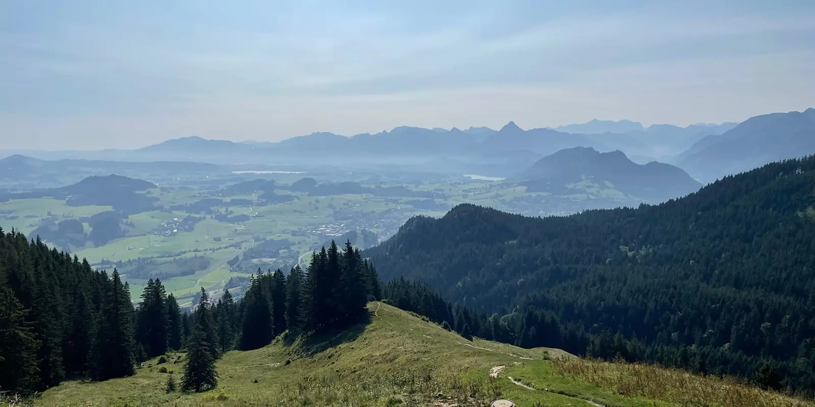 skywalker route in Germany overlooking green mountain landscape