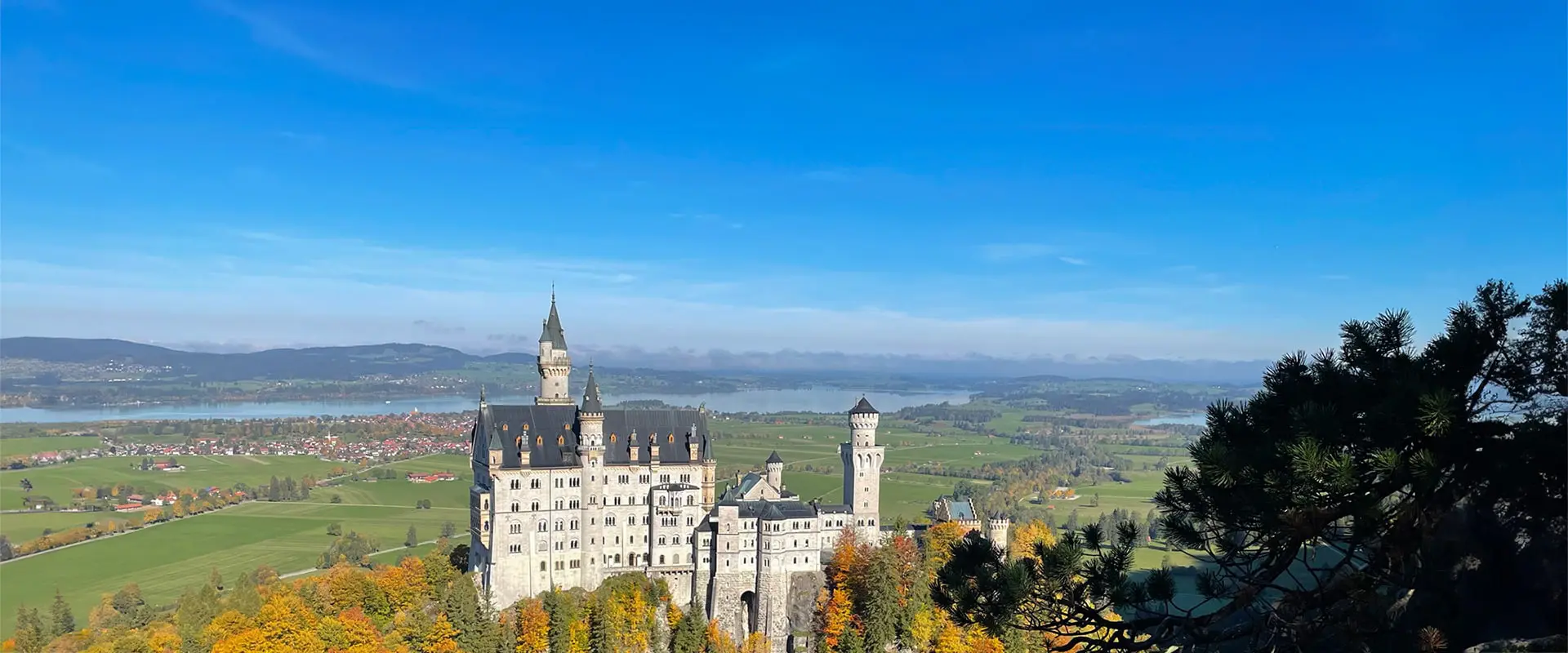 view of Neuschwanstein Castle in Germany