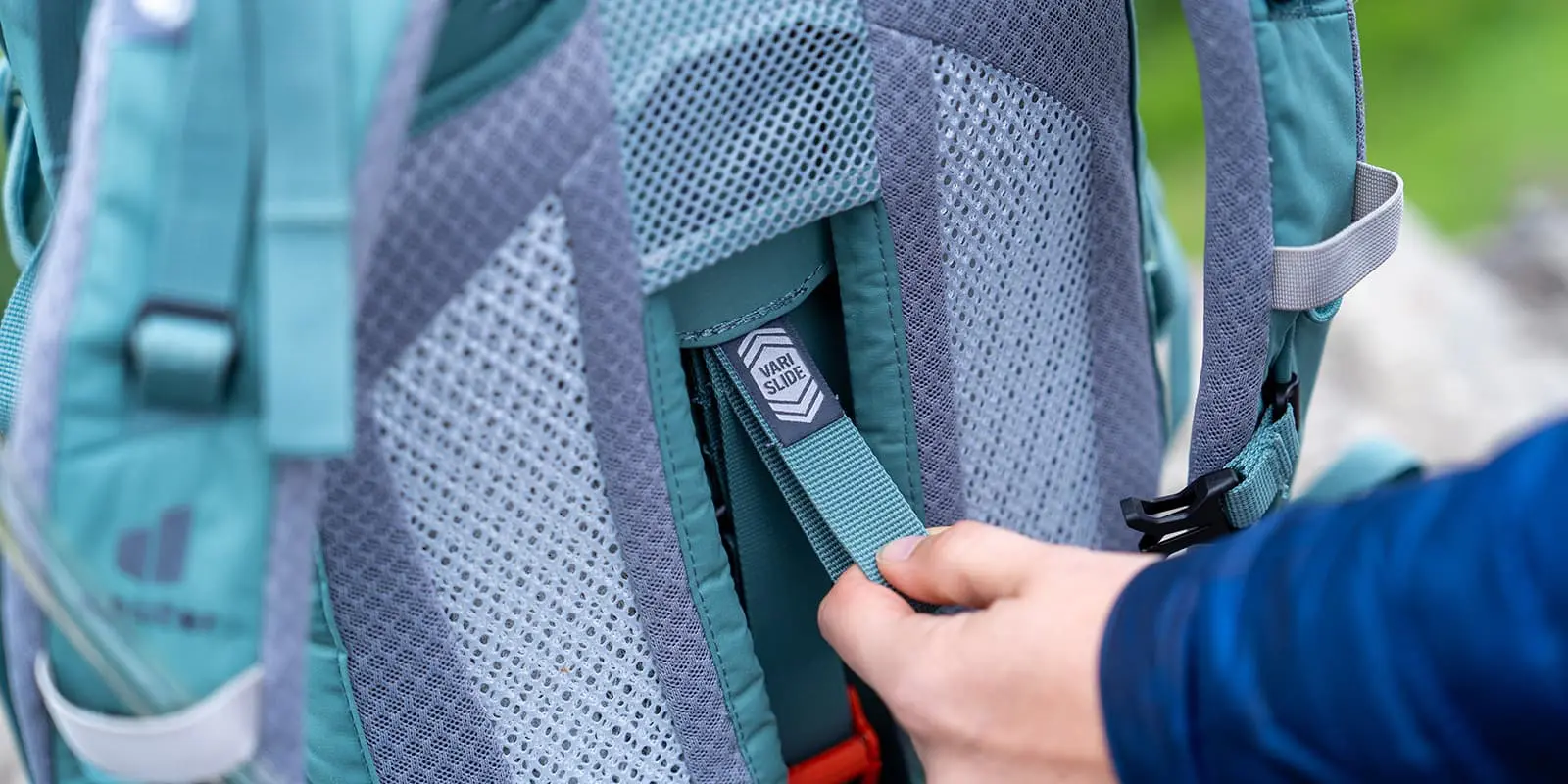 close up of Deuter backpack