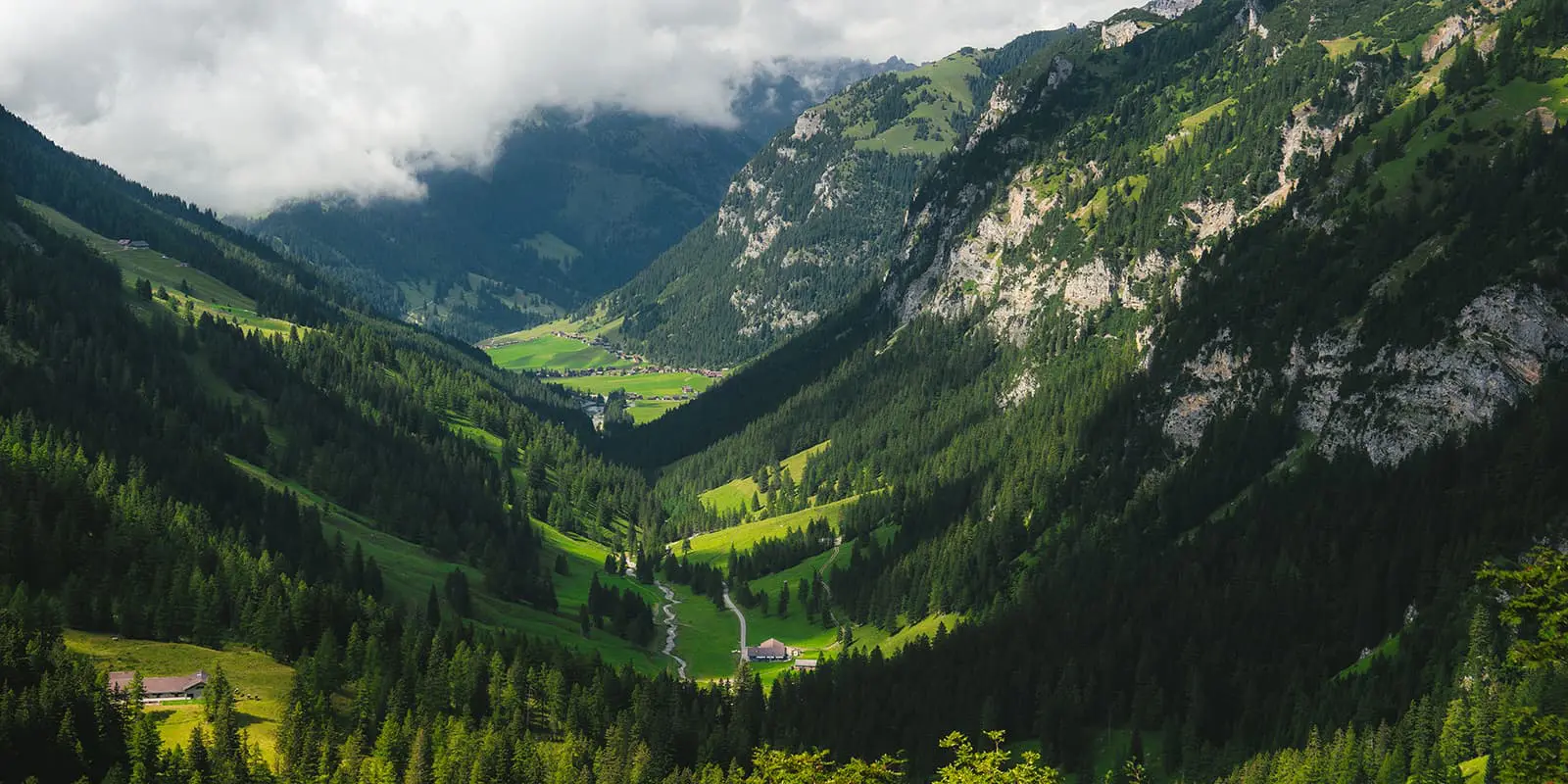 mountain valley in Liechtenstein