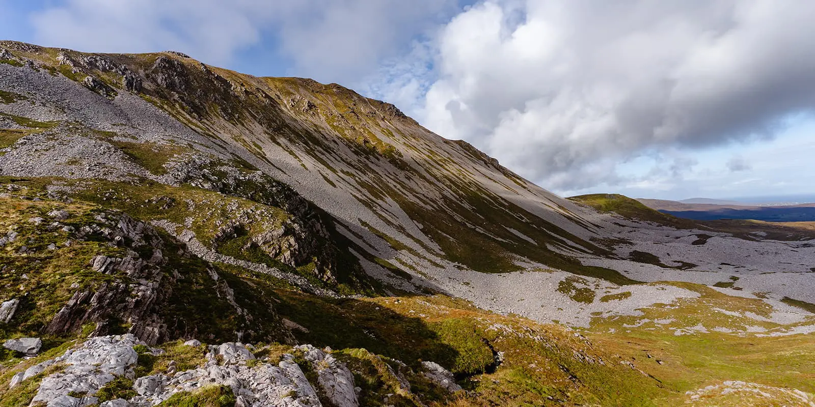 panoramic view of hills in Ireland