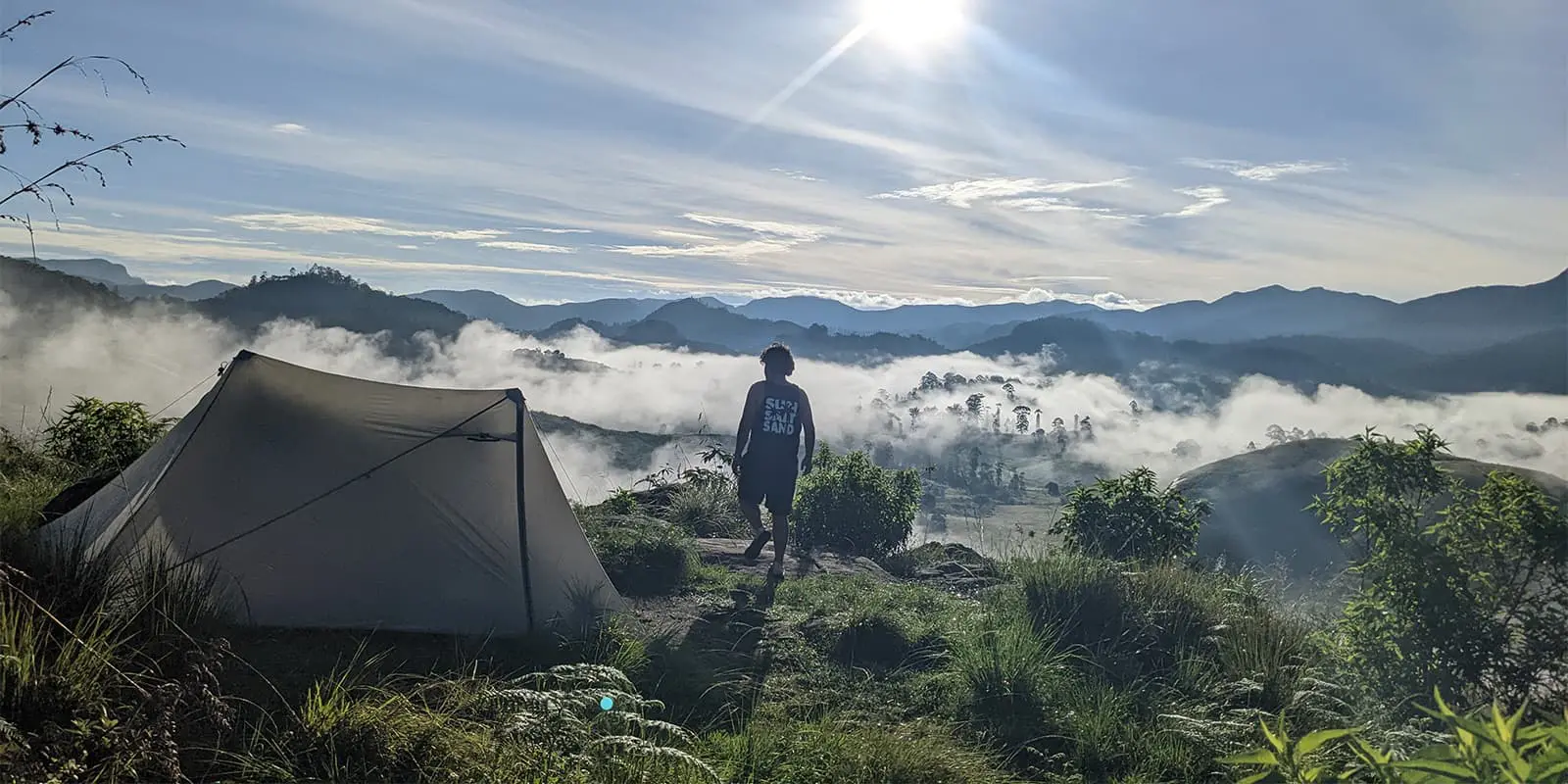 tent pitched on the Sri Lanka’s Central Highlands