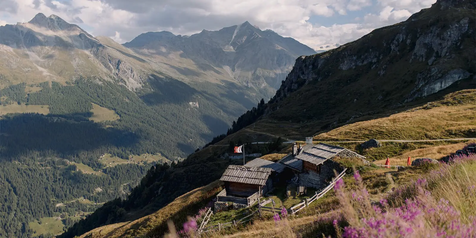 mountain hut in the Swiss alps