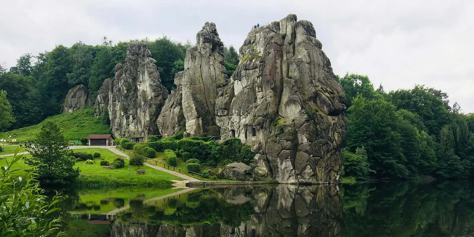 view of the Externsteine in Germany