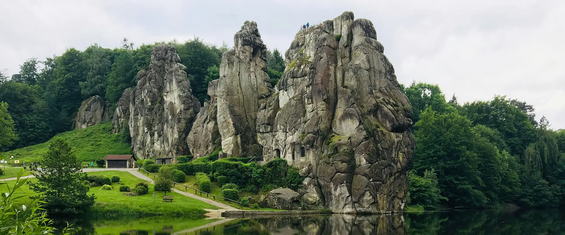 view of the Externsteine in Germany