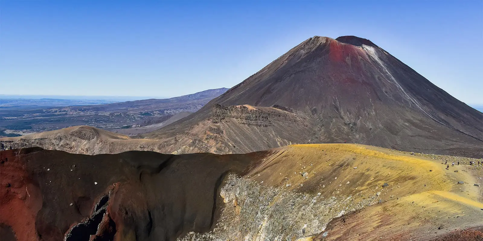 volcanic landscape in New Zealand on the Tongariro Northern Circuit