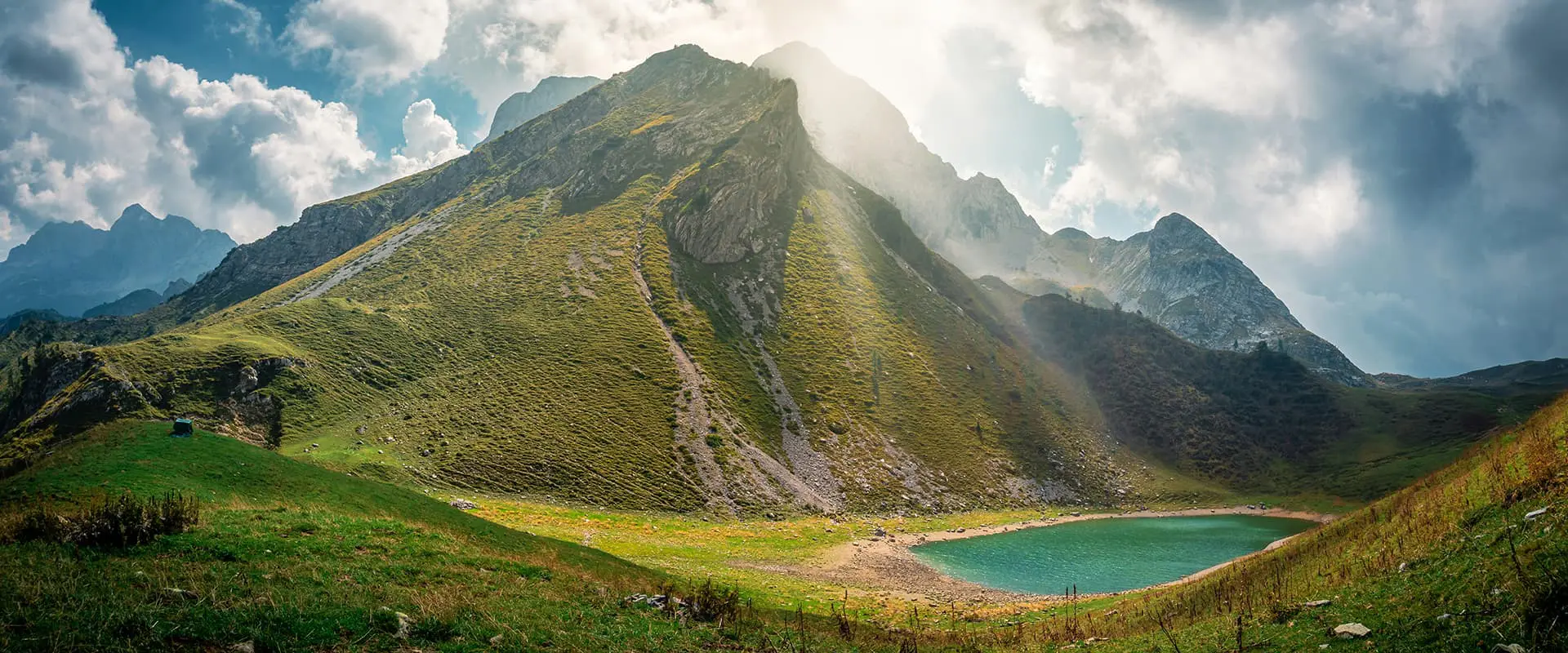 mountain lake on Sentiero delle Orobie Occidentali