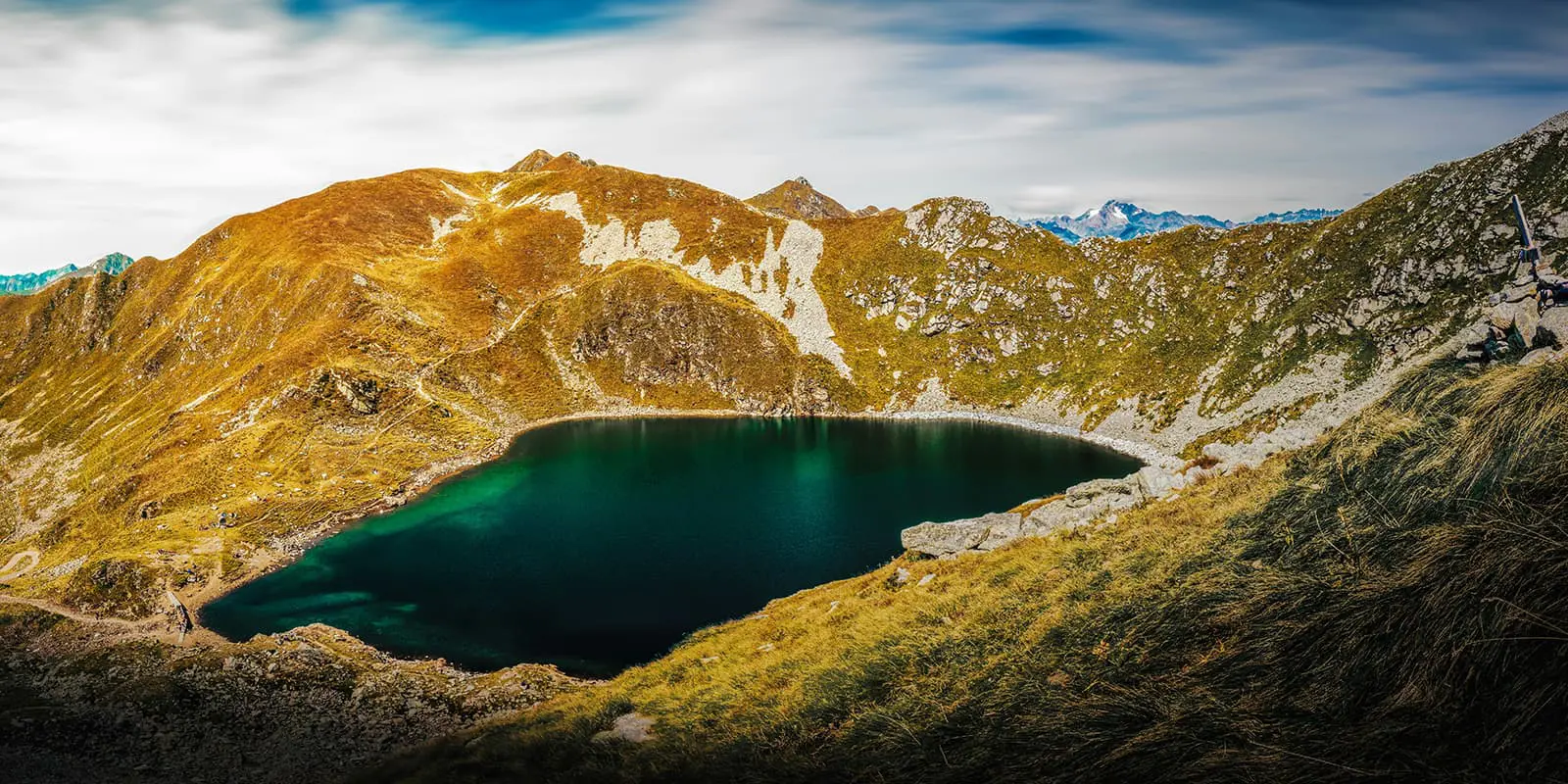 mountain lake on Sentiero delle Orobie Occidentali