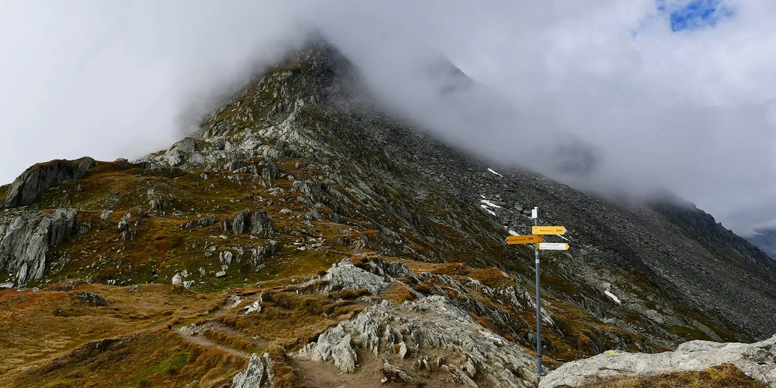 rugged mountain peak in swiss alps