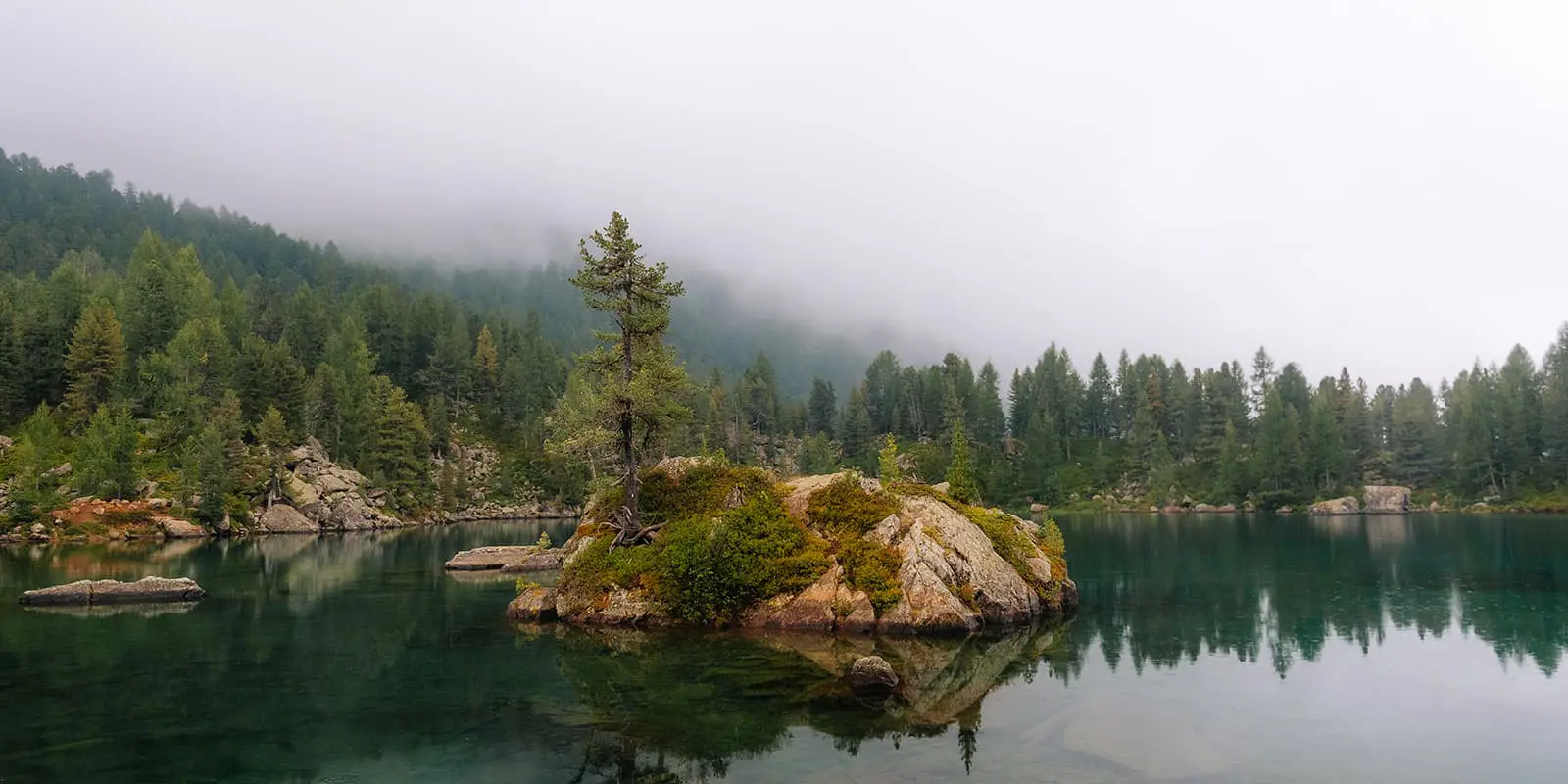 lake of Saseo in Poschiavo, Switzerland