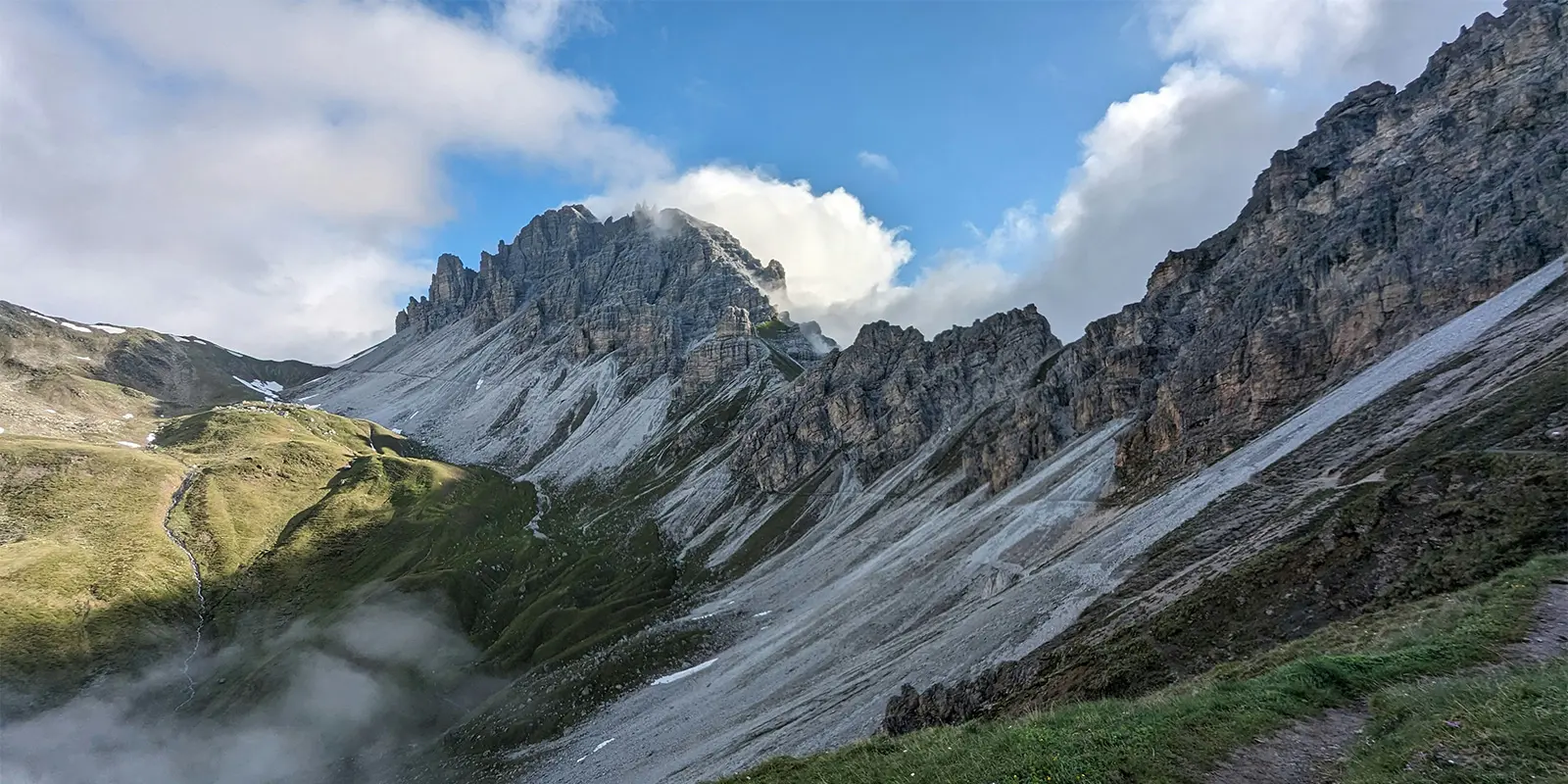 rugged peaks on the Stubaier hohenweg in austria