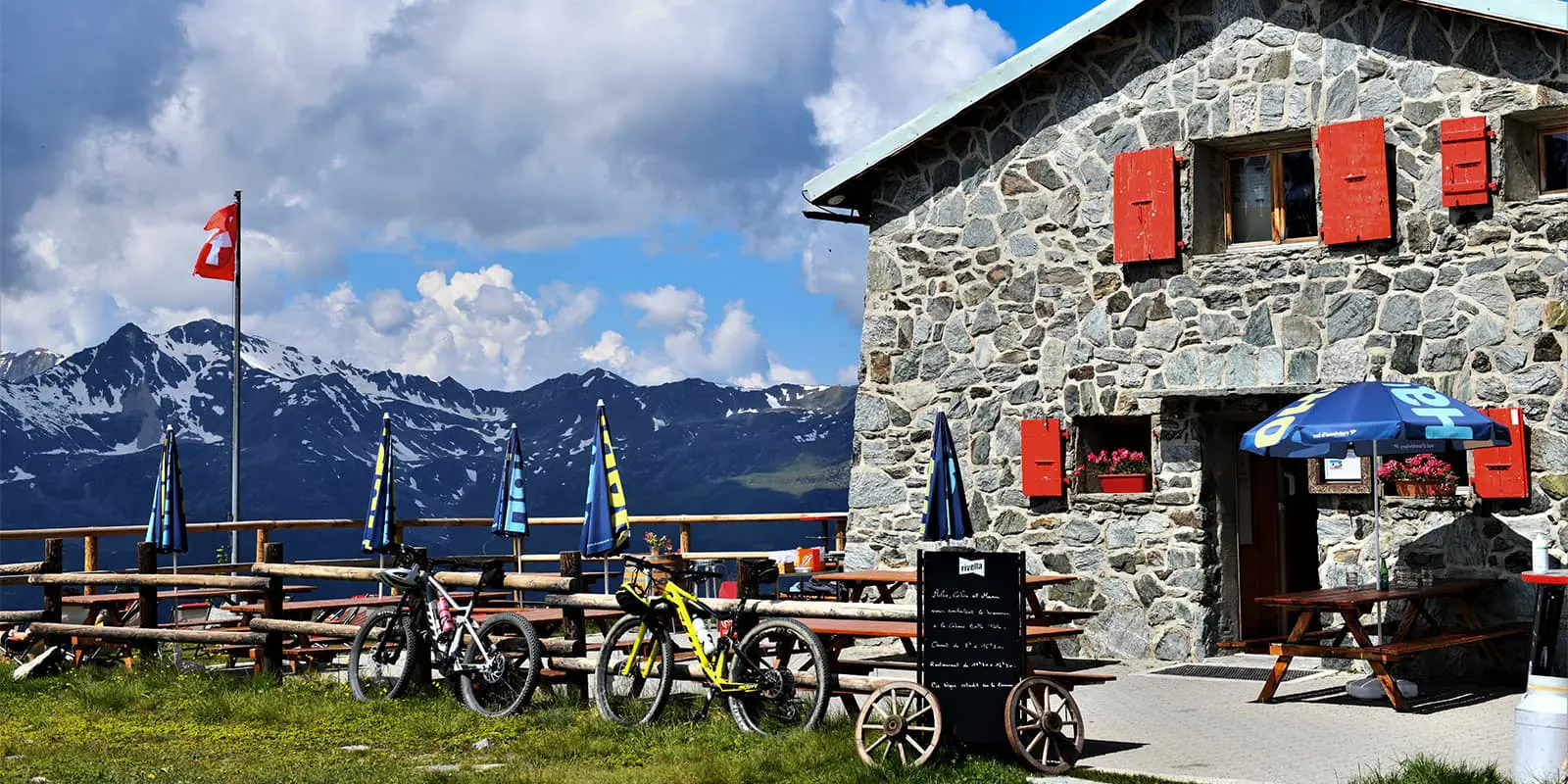 mountain hut Cabane Bella Tola in Switzerland