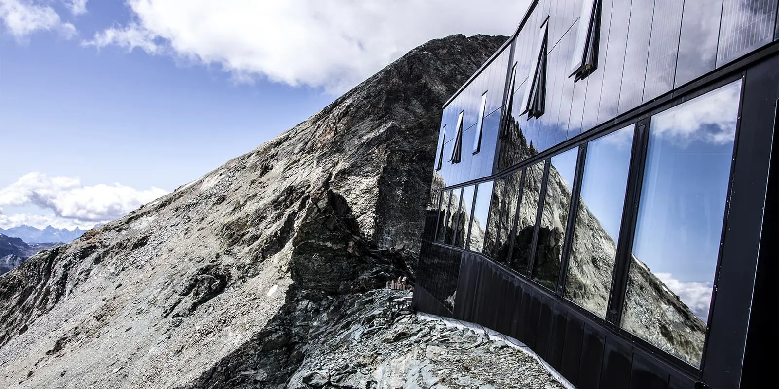 Tracuit mountain hut in Switzerland