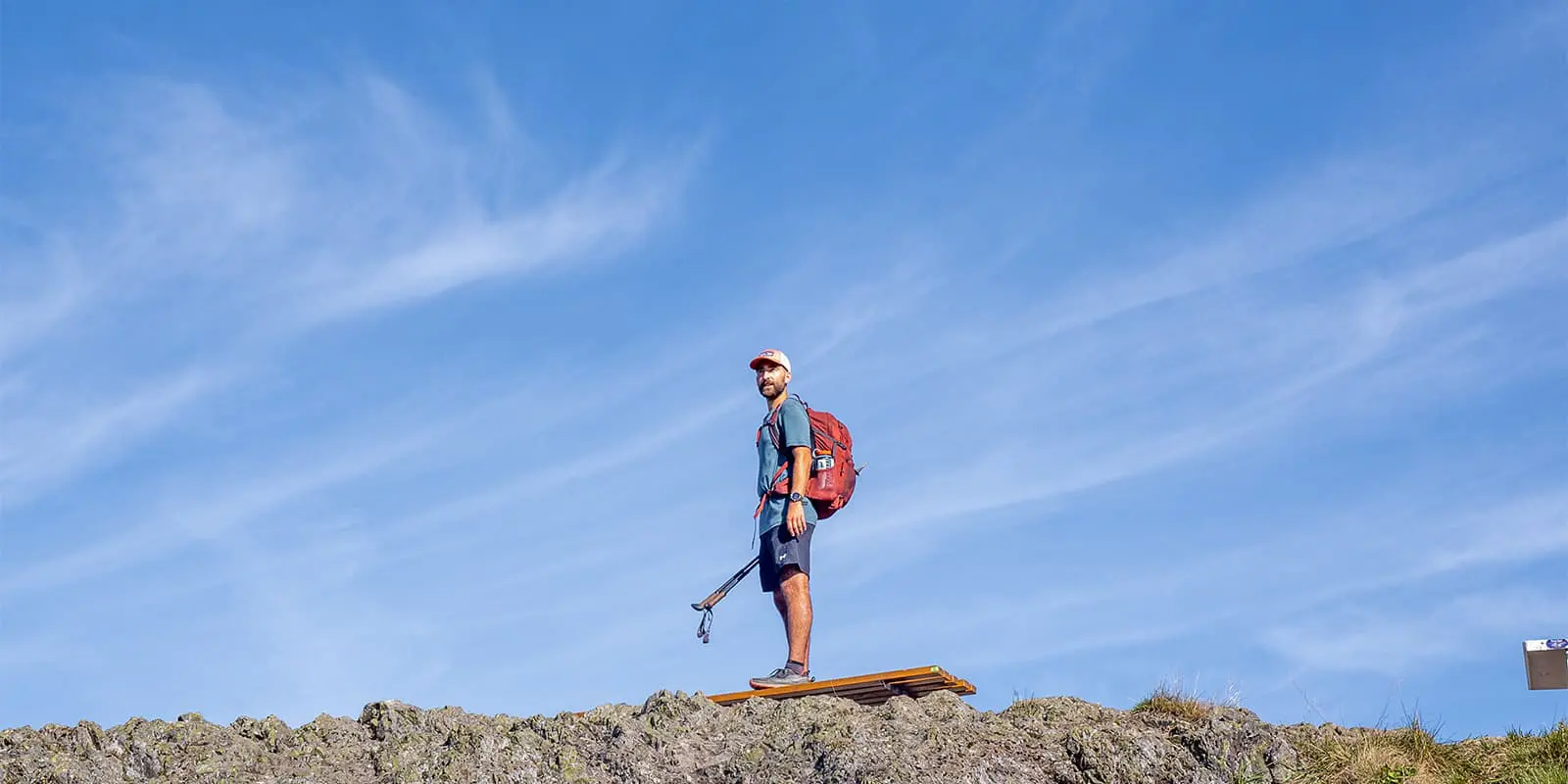 person hiking in Spain