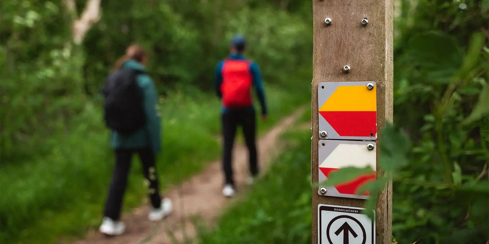 trail marker on Het Drenthepad in the Netherlands