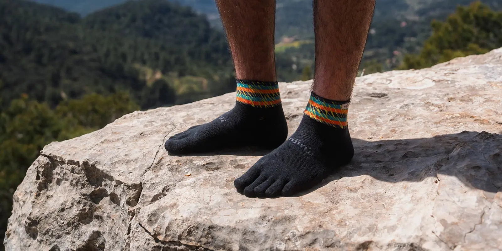 close up of Injinji hiking socks