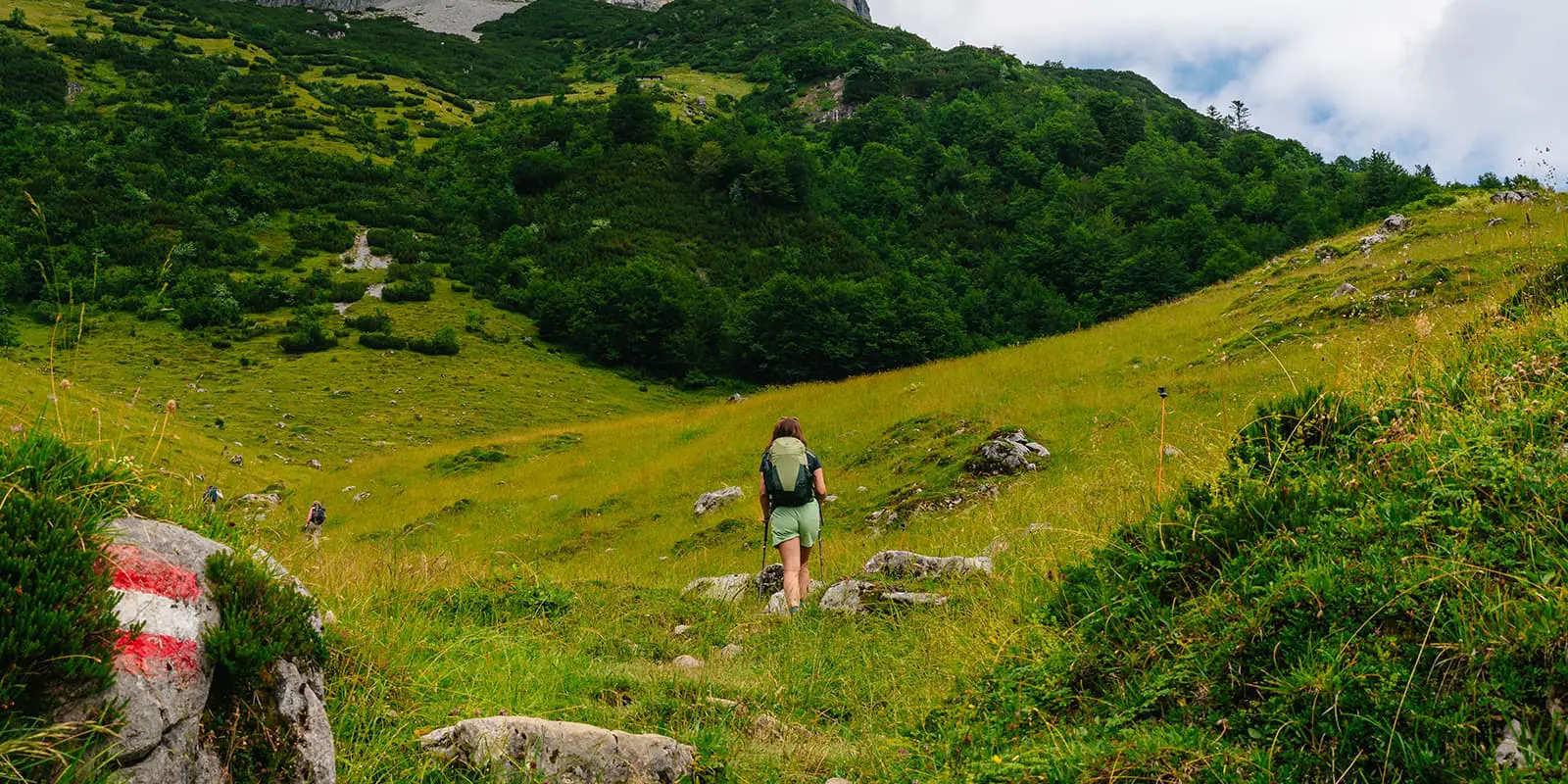 women hiking in the Tyroler Alps