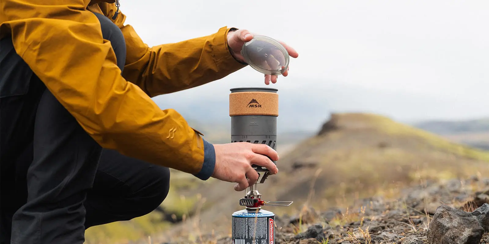 MSR Switch stove system in use in Iceland