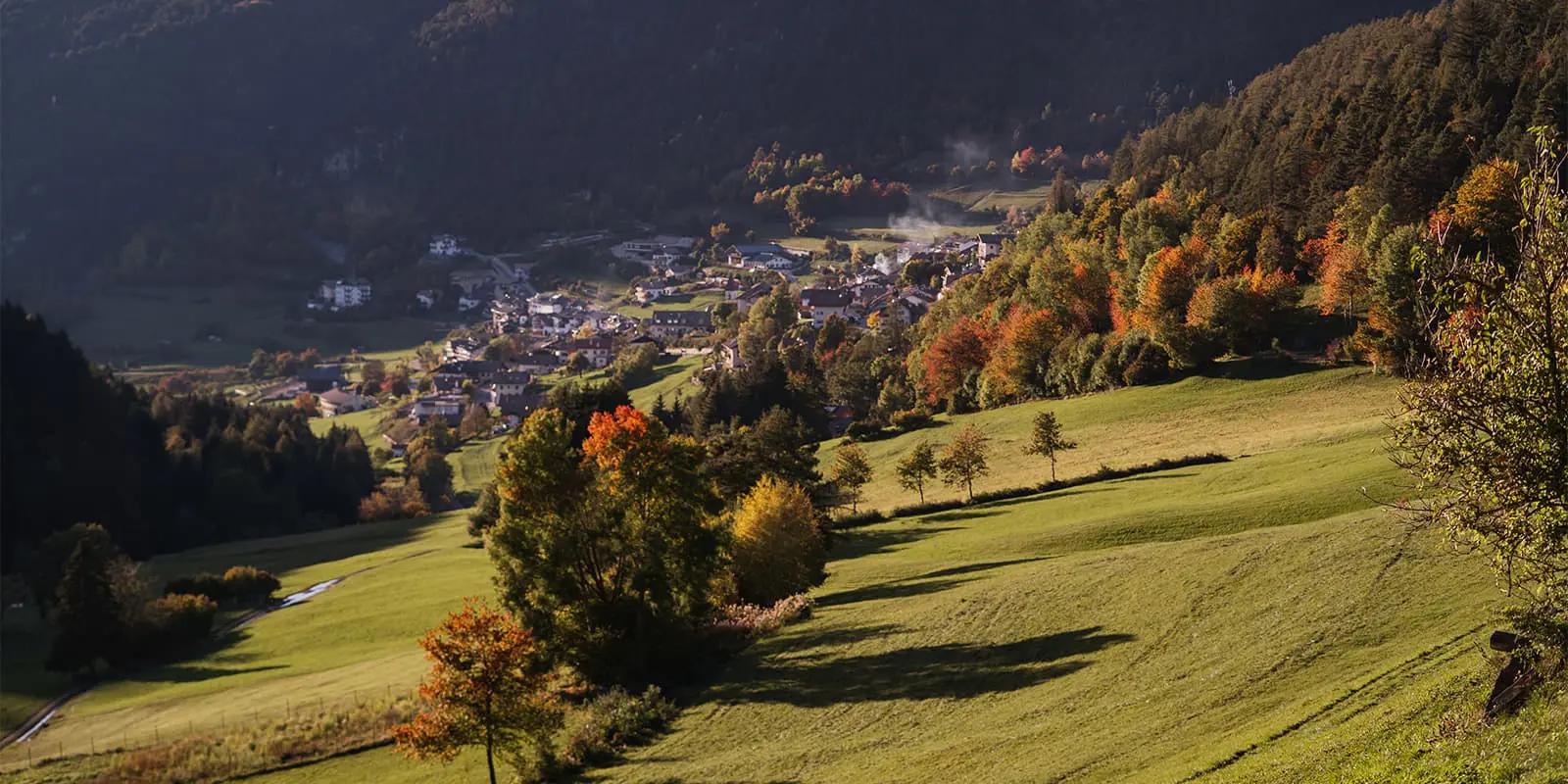 small mountain village in South Tyrol on the SchwarzWeiss trail