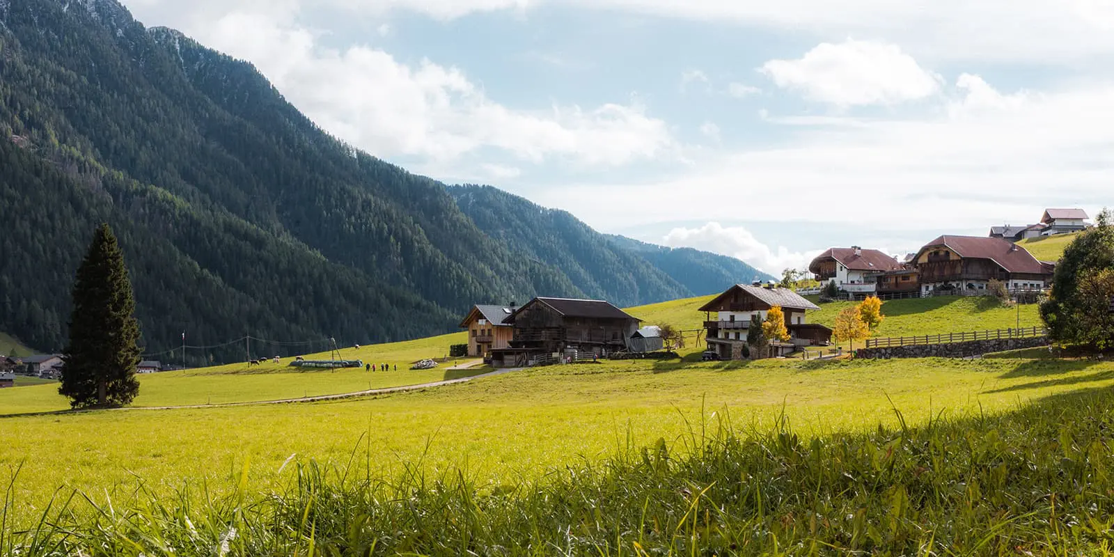 small town in the Gsiesertal valley Dolomites