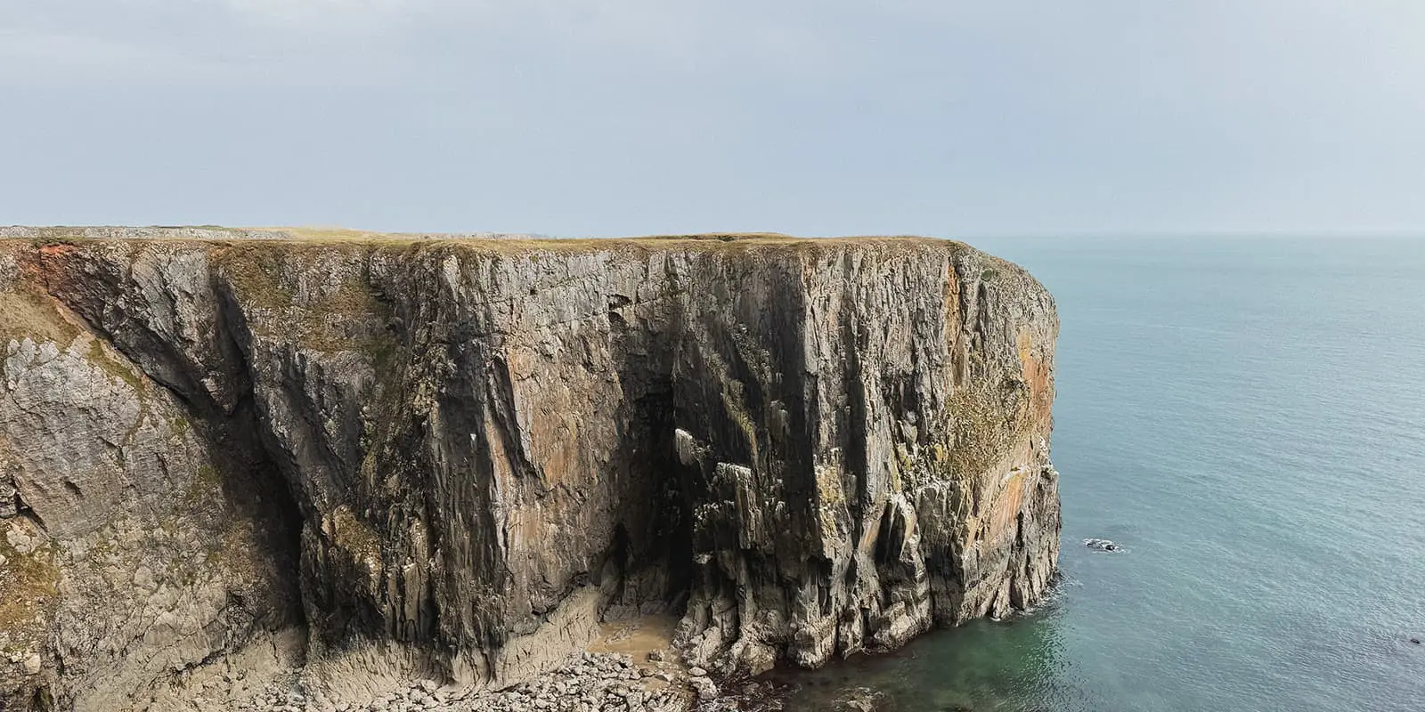rugged cliffs of the Wales coastline