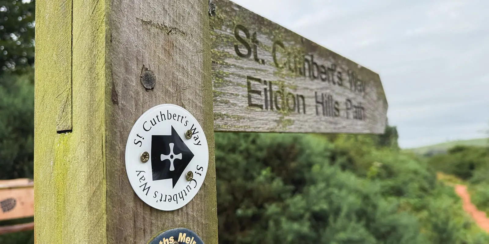 trailmarker on the St. Cuthbert's Way