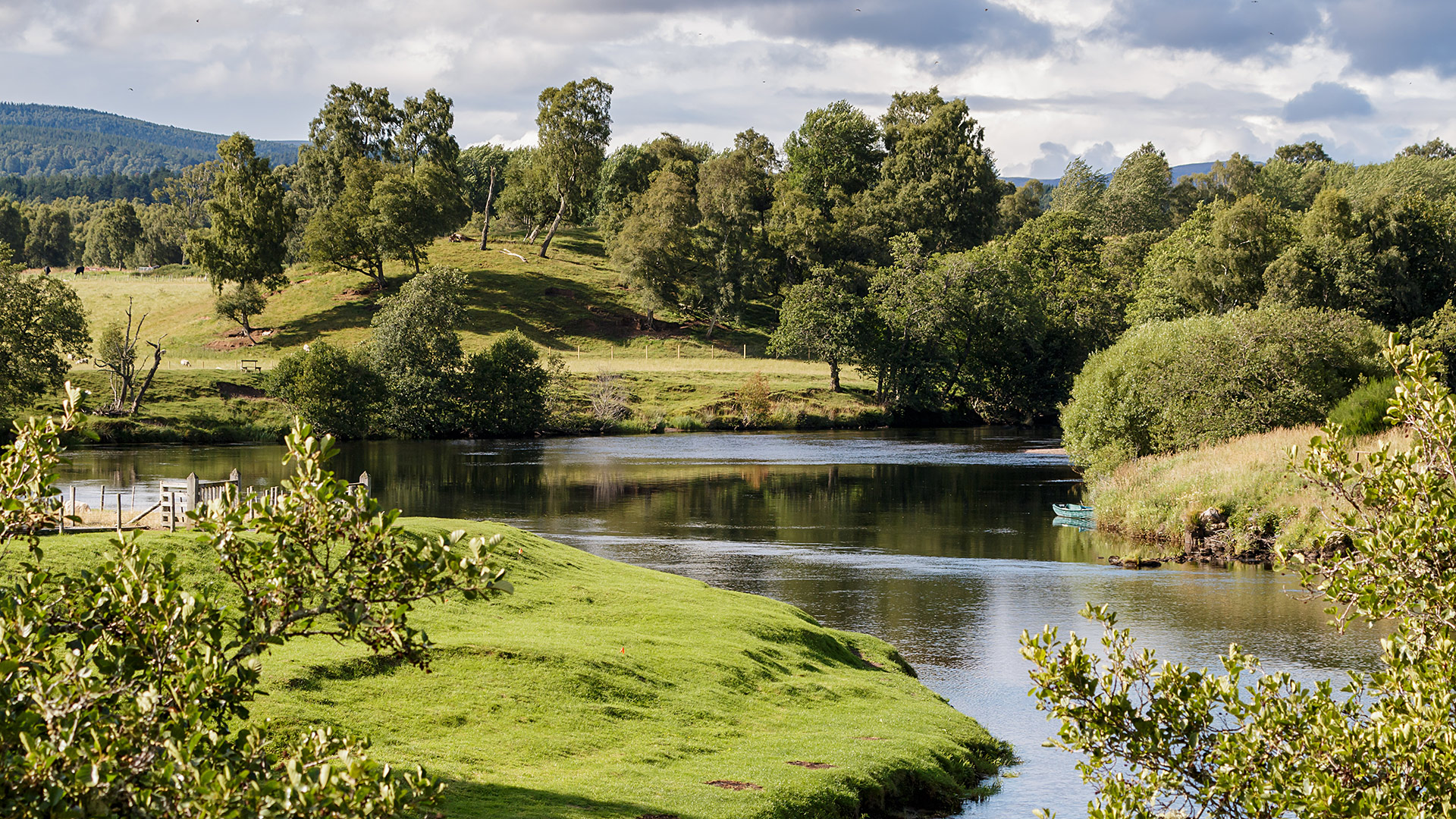 View over the river Spey, Scotland