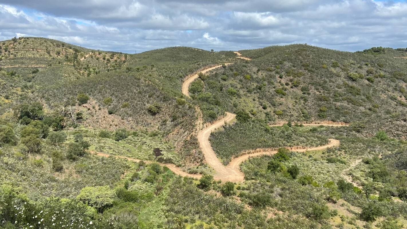 Gravel road in the hills of the Algarve