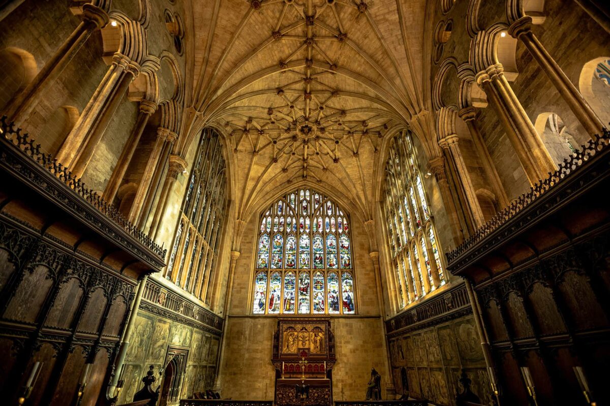 Inside of the cathedral of Winchester