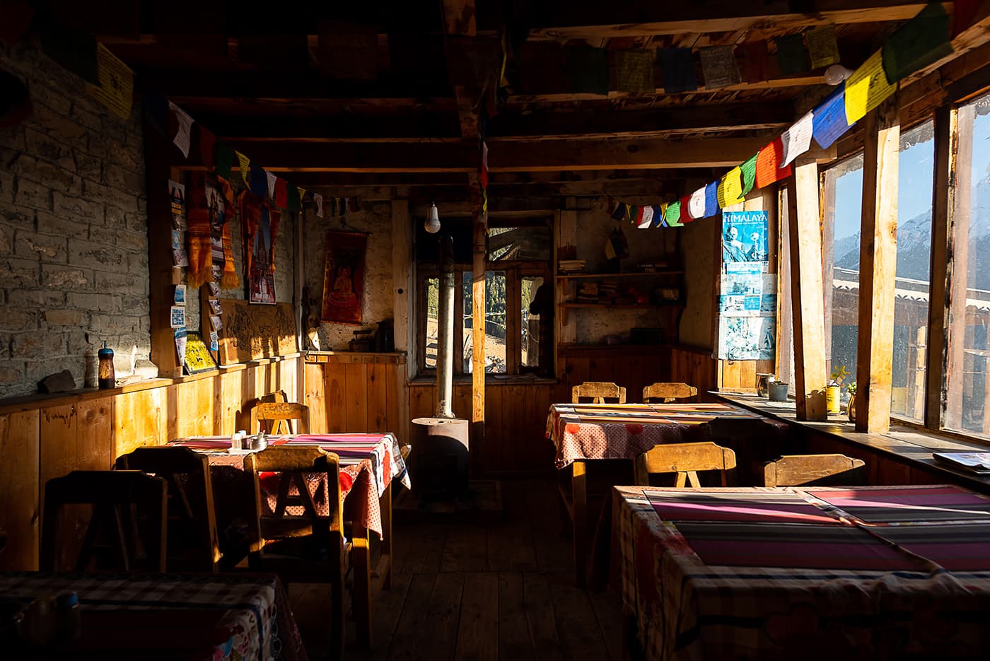 inside guesthouse in Nepal
