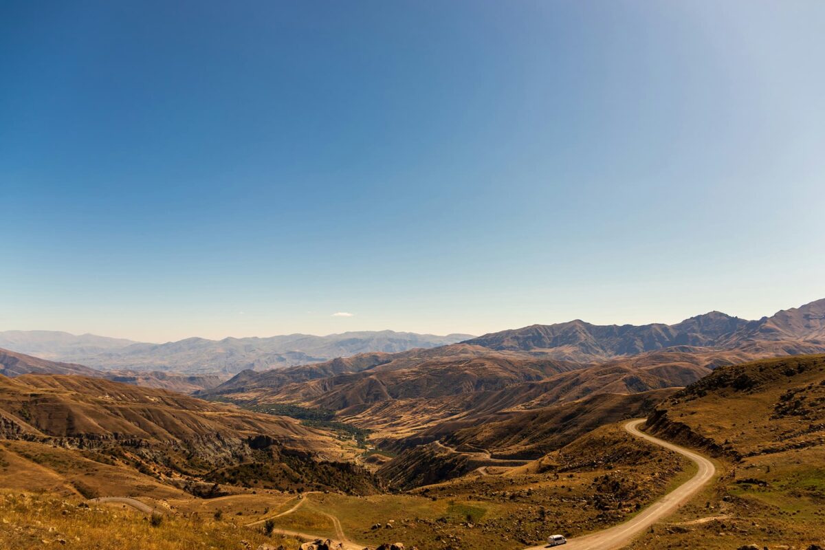 Panoramic view of mountain landscape of Armenia