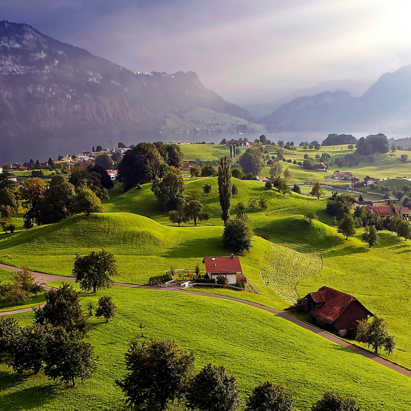 Switzerland hiking village
