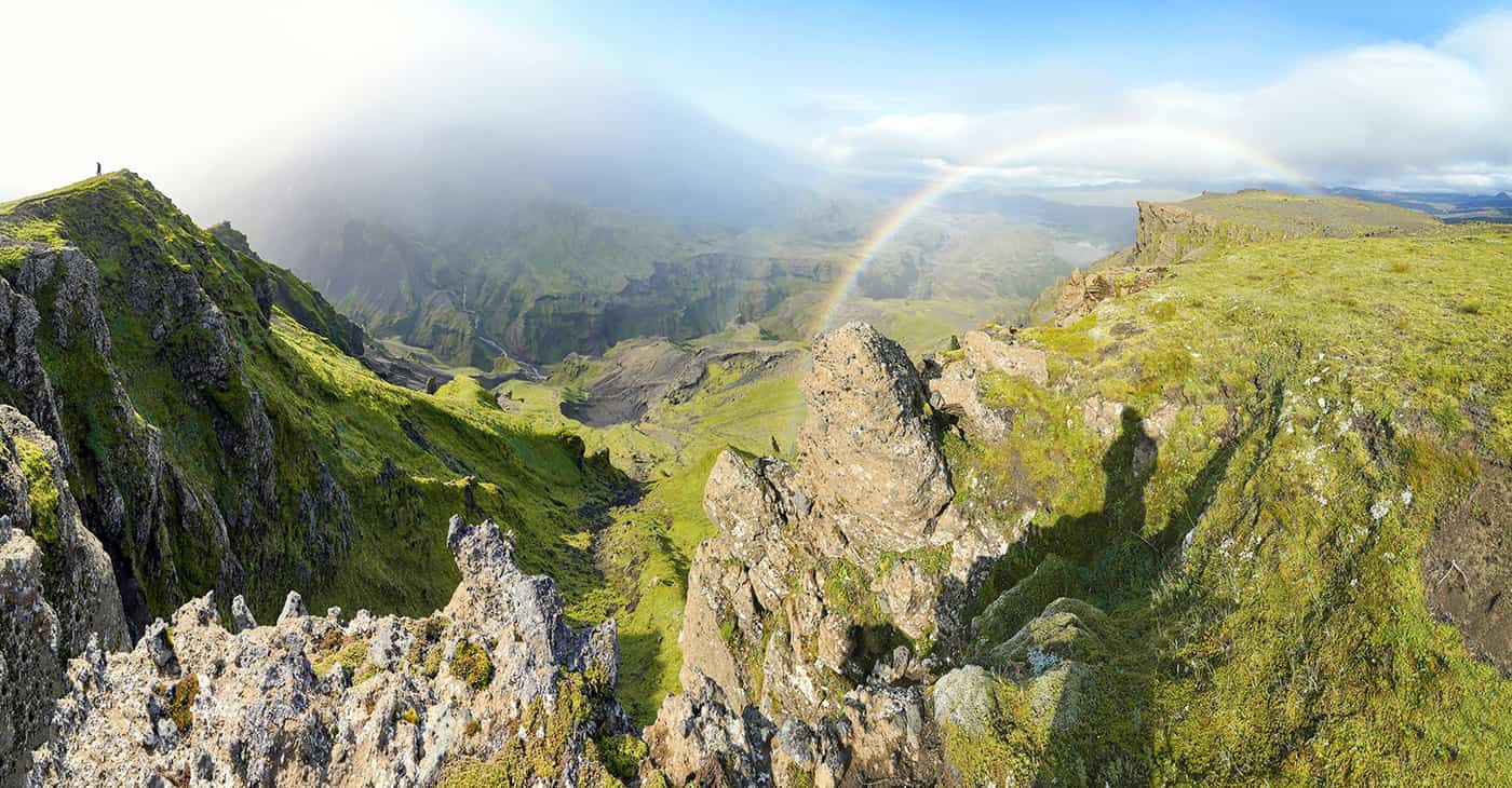 panoramic view of Icelandic landscape