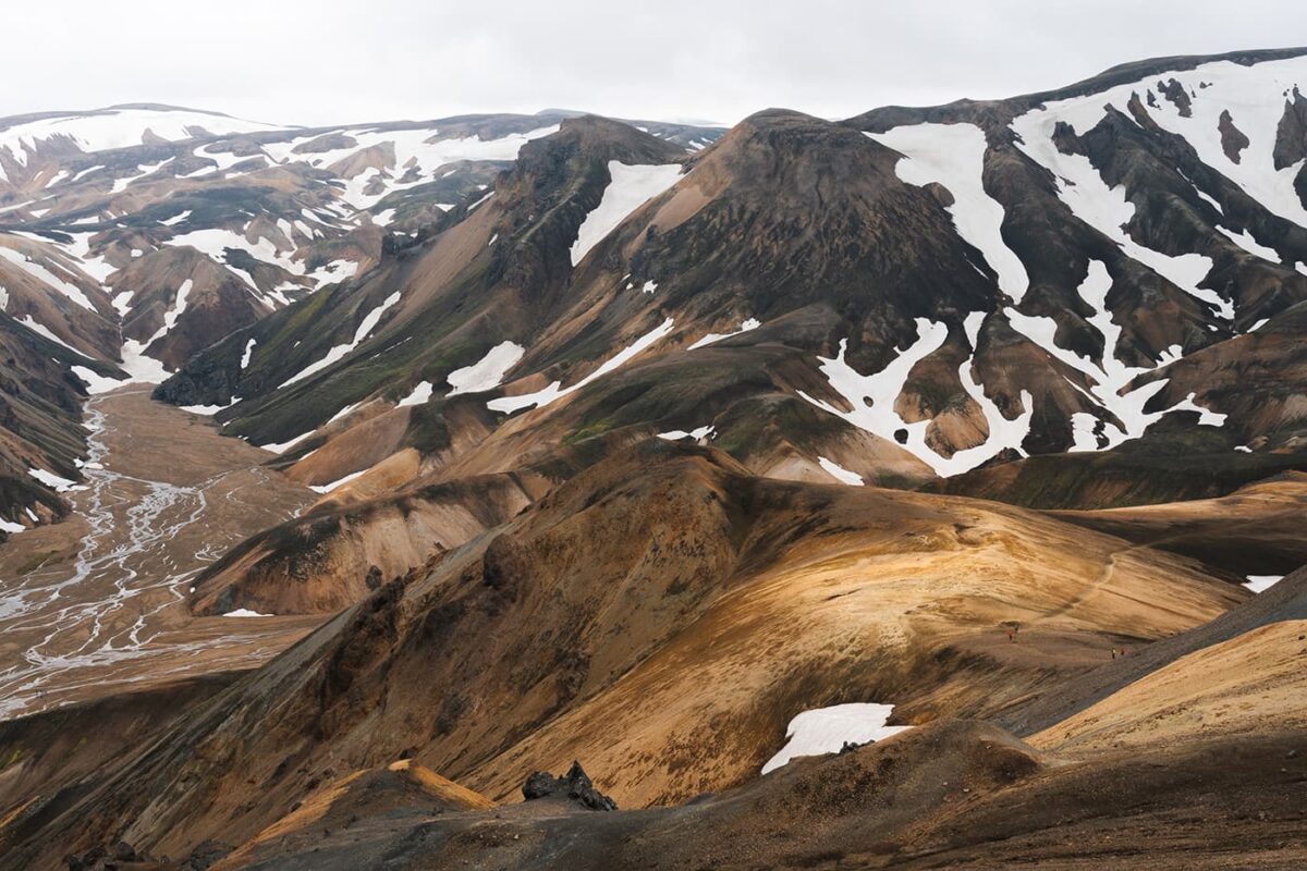 snow covered peaks in Iceland